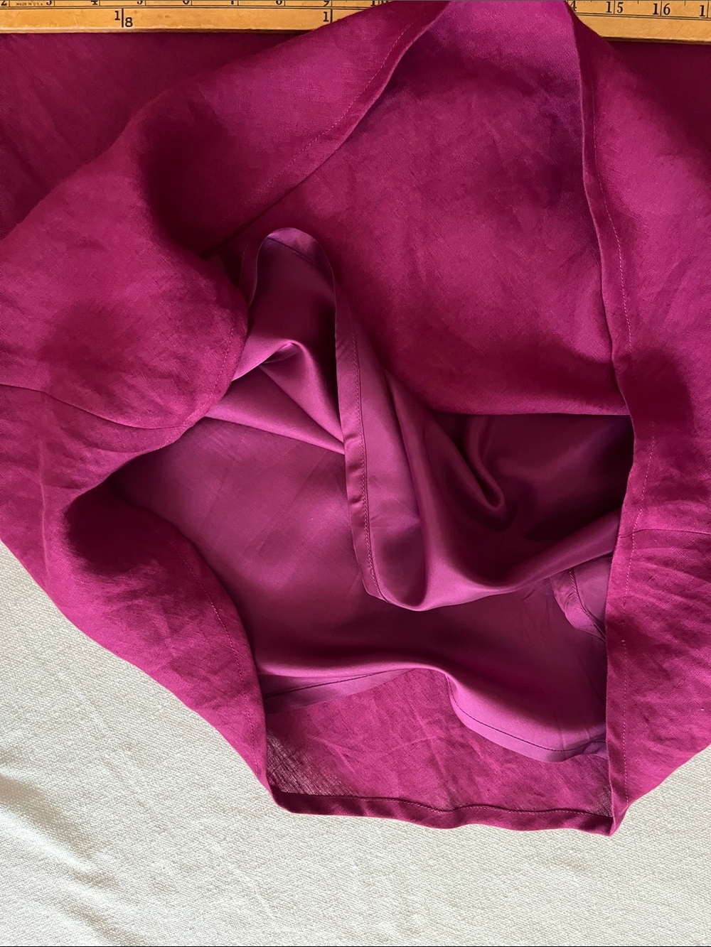 Brooks Brothers Deep Magenta A-Line Midi Skirt - Picture 7 of 9